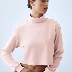 Aritzia Sunday Best White Cropped Monroe Turtleneck Sweater